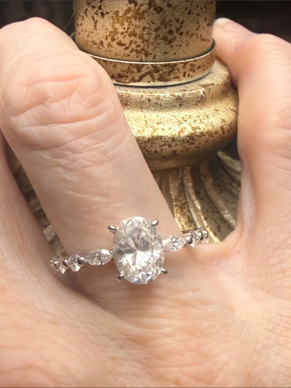 2 CT Oval solitaire GRA CERTIFIED MOISSANITE DIAMOND 925 Sterling Silver Ring